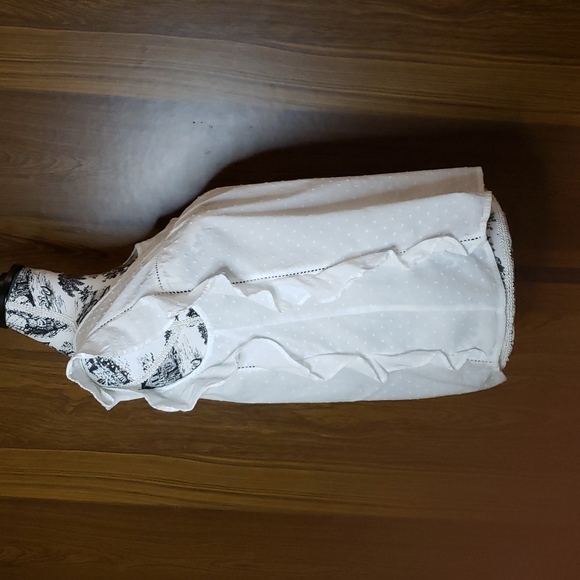 3/$15Lucy & Laurel (Anthropologie) ruffle top S - Picture 2 of 6